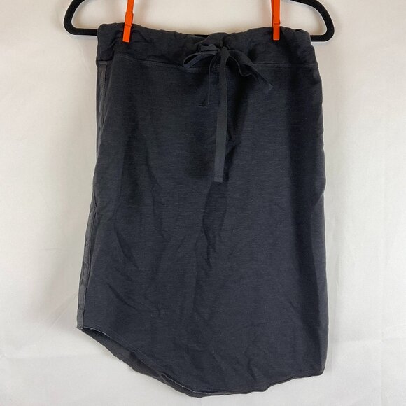 Sundry Knit Skirt 2 Charcoal Gray Drawstring Tie Waist Pencil US M - Picture 1 of 9